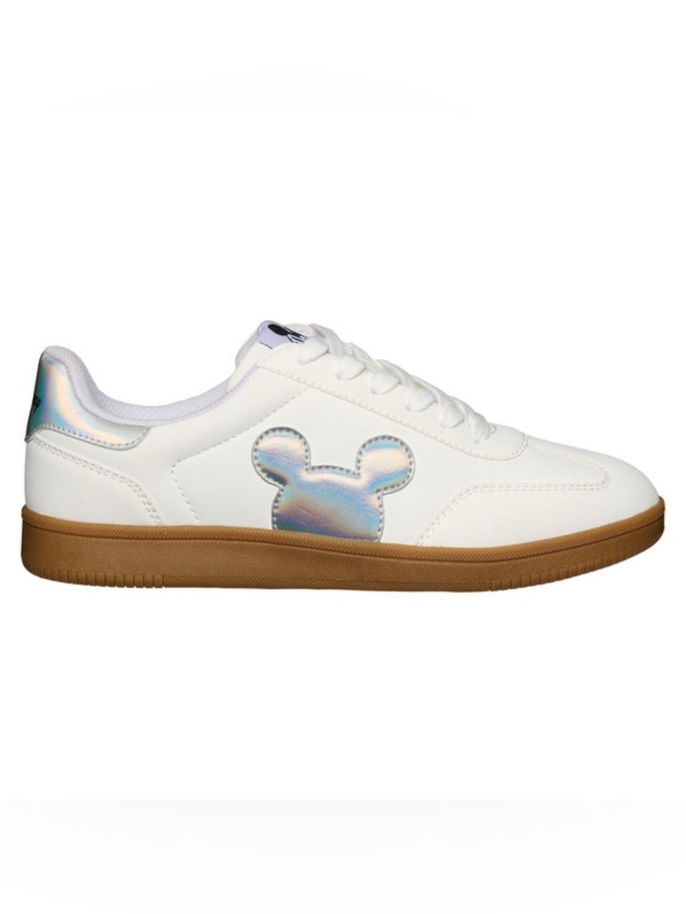 Disney White Sneakers with Tan Soles Mickey Mouse Accent Women’s Ladies